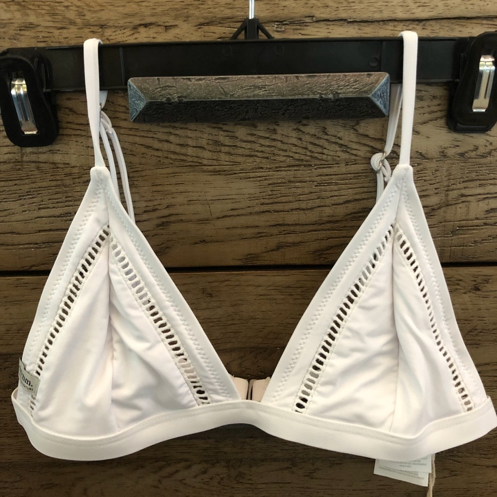 Rhythm swim: white bikini top